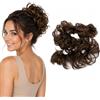 CAISHA XXL Posticcio Capelli Elastici Acconciature Da Sposa Voluminoso Riccio Chignon Marrone Medio HW16