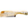 BARTHA Pettine in vero corno naturale, fatto a mano, antistatico, delicato sui capelli, pettine naturale di alta qualità per uomo e donna (pettine in corno con manico da 23 cm)