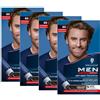 Men Perfect Gel tinta anti-grigio 60 marrone medio (4 x 80 ml), colore per capelli da uomo dissolve i capelli grigi, tinta anti-grigia per un risultato naturale