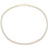 CARISSIMA Bracciale da Donna in Oro Giallo 9ct Tennis con Zirconi da 2mm, Lunghezza 19cm/7.5
