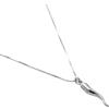 Argenteria MB Collana Donna Argento con Cornetto Portafortuna, Pendente Smaltato, Disponibile in Vari Colori, Idea Regalo Originale Elegante (Argento)