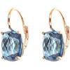 BRONZALLURE Orecchini Donna con Pietra Blu, Montatura in Oro Rosa, Modello WSBZ02289.SP