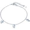 Yumilok - Cavigliera da donna in argento 925 con ciondolo a forma di gatto, elegante, regolabile, gioiello estivo