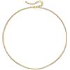 WOWORAMA Collana Girocollo Tennis con Zirconi Cubici 2mm, Sottile Collana Girocollo con Diamanti Tagliati in Oro, Delicata Collana Girocollo con Strass per Donne