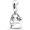 PANDORA Passions Ciondolo con borsa per la spesa in argento Sterling