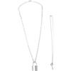 IMIKEYA Collana con ciondolo a chiave di serratura, punk, 2 pezzi, argento