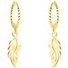 SOFIA MILANI - Orecchini da Donna in Argento 925 - Placcati in Oro - Orecchino Pendente a Piuma - E2988