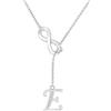 SAMINO Collana in argento con 26 iniziali per donne e ragazze, collana infinita personalizzata per moglie, fidanzata, sorella, amica, per San Valentino, compleanno, Natale, festa della mamma, Grande