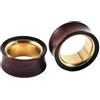 Hoisy Tunnel in legno da 8 mm a 22 mm, in acciaio inox dorato, set da 2 pezzi, 14mm(9/16), Corno Metallo, Senza Gemstone