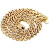 HALUKAKAH Catena a Maglie Cubane per Bambini Ragazzi Adolescenti - Catena 13MM Iced Out Chiari Diamanti,Placcato in Oro 18K Collana 40cm,Incastonati a Mano,per 8-16 Anni,con Scatola Regalo