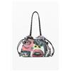 Desigual, Borsa shopper stampata, Donna, Cotone, Blu, U