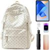 Générique Zainetto Studenti Nylon A Pois Borsa Per Laptop e Libri | Zaino Casual Per Libri Per Trekking Avventura Outdoor Scuola Università Viaggio Pendolarismo Ufficio Lavoro Palestra