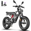 Fafrees F20 ULTRA Bici Elettrica Fatbike, Pneumatici Fat 20 * 5.0 Pollici Ebike, Batteria 48V/25Ah, Mountain Bike Elettrica Da Uomo, Autonomia 80-140 KM (Nero)