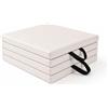 Ronyme Tappetino Pieghevole Fitness Materassino Ginnastica Tappeto Allenamento Cuscino Palestra Salvaspazio Pieghevole con Maniglie Leggero E Resistente, Bianco Riso