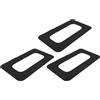 SOLUSTRE Center Box Patch for SUP, Surfboard Tail Rudder Slot Patch in PVC Nero, 3 Pezzi, Quick Replacement per Standup Paddleboarding