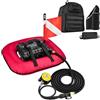 HUINGTON Attrezzatura Subacquea Senza Bottiglia, compressore Elettrico | For la fotografia subacquea, set con tubo dell'aria da 10,5 m, due batterie sostituibili e robusto zaino da trasporto