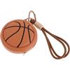YARNOW Portamonete a Forma di Pallone da Basket in Pvc Leggero, Custodia Sportiva per Auricolari e Piccoli Oggetti, e Ragazzi Durante gli Spostamenti Quotidiani