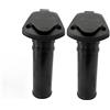 MoSundi Supporto per canna da pesca da incasso, confezione da 2 pezzi, con cappuccio, regolabile, PC+ABS, supporto per kayak da barca, 240 mm, nero