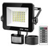 JHPfdhDTR Lampada Solare da Esterno, 2700lm 4500lm LED Spot Light IP65 Lampada da Parete Illuminazione(30W)