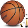 Fantecia Pallone da basket in gomma, misura 7 con pompa per ragazzi, ideale per divertimento indoor e outdoor