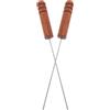 GRADENEVE 2 Pezzi Ago da Innesco per Pesca Worm Bait Needle in Acciaio Inossidabile e Legno per Infilare ed Vive Pesca
