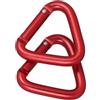 minkissy Moschettone da Arrampicata Triangolare Bloccaggio 2 Pezzi Rosso | Lega di Alluminio, Formato Compatto, per Accessori e Uso Outdoor, Confezione Doppia