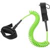 Alasum Guinzaglio per Tavola da Surf e Paddle Board Corda Elastica Verde, Spessore 7mm, Fibbia Doppio Blocco, per Sport Acquatici e Paddle Boarding