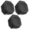CLISPEED 3 Pezzi Copertura per Manico Racchetta Tennis in Plastico Nero Tappo Terminale per Comfort e Precisione, Accessorio per Protezione Racchetta Tennis