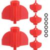 GALPADA Protezione per Aletta di Freccia in ABS Rosso, 6 Pezzi, Ultraleggera e Resistente All'abrasione, per Sessioni di Pratica e Competizioni di Tiro L'Arco