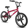HH HILAND HILAND BMX Bicicletta per bambini da 20 pollici,3 razze, Per bambini e bambine di 7 anni e più，rotore a 361 gradi, freestyle,pedane single speed per bambini,rosso
