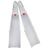 Baoblaze da Nuoto da Immersione da Snorkeling per con Lunga Pieghevoli in con Base Antiscivolo E Calzata Confortevole Adatte per Snorkeling Pesca in Nuoto in , Bianco Trasparente , XXL Taglia 45-46