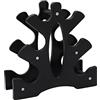 AKLOSIPY Supporto per Supporto Pesi per Rastrelliera per Manubri a 3 Livelli, Materiale PP per Palestra Domestica, capacità 20 Kg, Design Stabile, Ripiano per Manubri di Facile Montaggio per Pesi