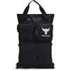 Under Armour Sacca da palestra Project Rock unisex per adulti, (001) Nero / / Grigio Mod, Taglia unica