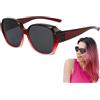 Genérico Fitover - Occhiali da sole da donna, polarizzati, 61 mm, coprilenti