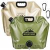 FIUTEKO 2 Tanica Acqua Pieghevole 8L con Rubinetto, Secchi Pieghevoli per Campeggio e Viaggi, Contenitore Acqua con Ampia Apertura e Moschettone, Tanica per Outdoor e Giardino
