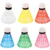 SHINEOFI 6 Palline di Badminton Colorate in Schiuma, Leggere e Sicure, Accessori per Sport all Aperto e Gioco Ricreativo Colore Casuale