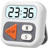 Generisch Timer da cucina digitale LCD con suono chiaro, magnetico, silenzioso | Timer da bagno per cucinare, cuocere, grigliare, lezioni, studio, fitness, anziani, bambini, casa