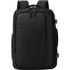 ZPGVWXKO Zaino da Viaggio con Scomparto Scarpe Borsa Sportiva Zaino Duffel Borsone Palestra con Apertura Organizzazione Veloce Adatto a Viaggio Corto Weekend, Nero, Nero
