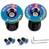 SDJINYU Tappi terminali per manubrio bici da strada, mountain bike, tappi per manubrio in alluminio colorato, per la maggior parte delle biciclette, MTB, BMX, Fixie