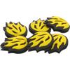 SHINEOFI Ammortizzatore per Racchetta da Tennis a Forma di Fuoco in Silicone Giallo, 6 Pezzi, Facile da Trasportare e Migliorare Controllo Durante Gioco di Tennis