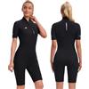 Jsnorklet Muta corta da donna in neoprene con cerniera frontale, 2 mm, per nuoto, surf, immersioni