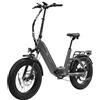 ttgo Bicicletta elettrica pieghevole da uomo e donna, bicicletta elettrica all-terrain con motore da 250 W, 70 NM, batteria da 48 V 18 Ah, pneumatici da 20 x 4,0, sospensioni complete, 25 km/h, 7