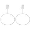 SHINEOFI 2 Pezzi Portapalle da Basket in Ferro Bianco Ganci a Forma di Anello Spesso 5mm, Supporto da Parete Moderno per Organizzazione Spazio in Garage