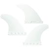 Domary Pinne per Tavola da Surf Fin Set Future Fin Thruster Futures Thruster Set 3 Pezzi 4,37 Pollici 4, Pollici Nylon Riempito di Vetro con Bianco Bianco per (Nera)