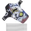 GALPADA Parafango per Bicicletta Motivo Teschi in Plastica Pp, Resistente a Deformazioni, Adatto per Mountain Bike e Bici da Strada Design Creativo Nero