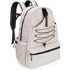 TISHITA Zaino Sportivo Outdoor Training Carrier Zaino Borsa Sacca con Corpo Strutturato Passante Superiore di Presa Tasca Frontale con Cerniera Materiale, Array, Beige, L