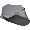 Lljsszr Tenda Parasole Campeggio Tenda Portatile Tenda Ventilata Rapida Montaggio Struttura Poliestere Vetroresina Rete Protezione Sole Adatta per Trekking, Grigio, Grigio Scuro, 2-3 Persone