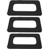 CORHAD Base di Ricambio per Pinna Paddle Board in PVC Nero, 3 Pezzi, per Surfboard e Longboard, Soluzione Adesiva per Water Adventures