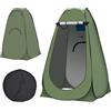 TUKAILAi Tenda da bagno pop-up per doccia, privacy per campeggio, spogliatoio, portatile, con spazio aggiuntivo e borsa per il trasporto, colore nero