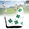 Generic Copriputter da in PU con Design a Quadrifoglio, Copritesta Leggero e Impermeabile per Putter a Lama, Colore Verde, Perfetto per gli Appassionati di (WHITE)